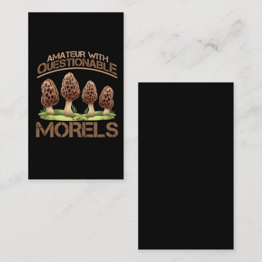 アマチュア·マイコロジスト·ユーモア·モレル·マッシュルーム·ハンター 名刺 (正面/裏面)