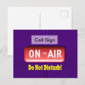 アマチュア·ラジオ·オン·ザ·エア通知ハムラジオ局 ポストカード (正面/裏面)