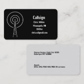 アマチュア・ラジオ・ハム 名刺 (正面/裏面)