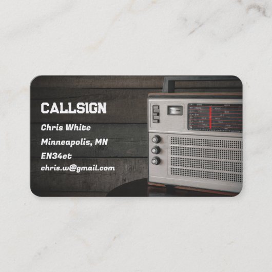 アマチュアHamラジオ 名刺 (正面)