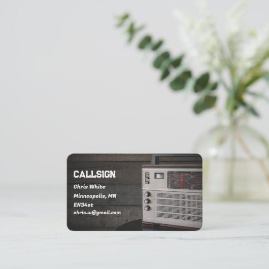アマチュアHamラジオ 名刺 (スタンド正面)