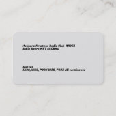 アマチュアHamラジオ 名刺 (裏面)