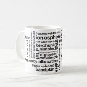 アマチュアHamラジオWordcloud MugとCallsign コーヒーマグカップ (正面左)
