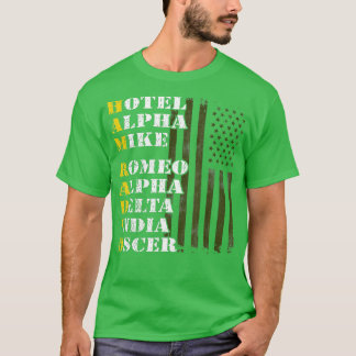 アマチュアHAM無線演算子ふりがなアルファベット Tシャツ