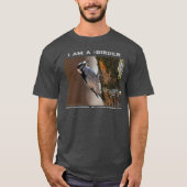 アマツバメ科の鳥の写真 ハリオアカゲラ 野鳥観察Tシャツ Tシャツ (正面)