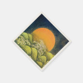 アマテラスサン女神イエローブラックブラウン スタンダードカクテルナプキン (角)