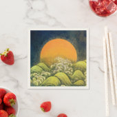 アマテラスサン女神イエローブラックブラウン スタンダードカクテルナプキン (インサイチュ)