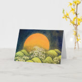 アマテラス太陽神 赤 黄 黒 茶色 緑 カード (黄色い花)