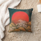 アマテラス、太陽の女神レッド、ブラウン黒 クッション (ブランケット)