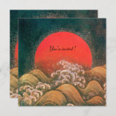 アマテラス, 太陽の女神, 赤 黒 茶色 招待状 (正面/裏面)