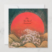 アマテラス, 太陽の女神, 赤 黒 茶色 招待状 (裏面)