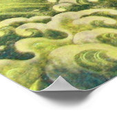 アマテラス、太陽の女神、黄色の緑の黒 ポスター (角)