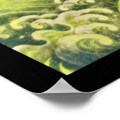 アマテラス、太陽の女神、黄色の緑の黒 ポスター (角)