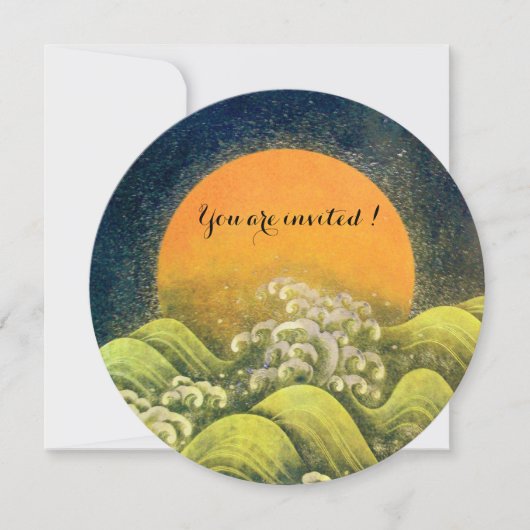 アマテラス, 太陽の女神, 黄 黒 茶色 招待状 (正面)