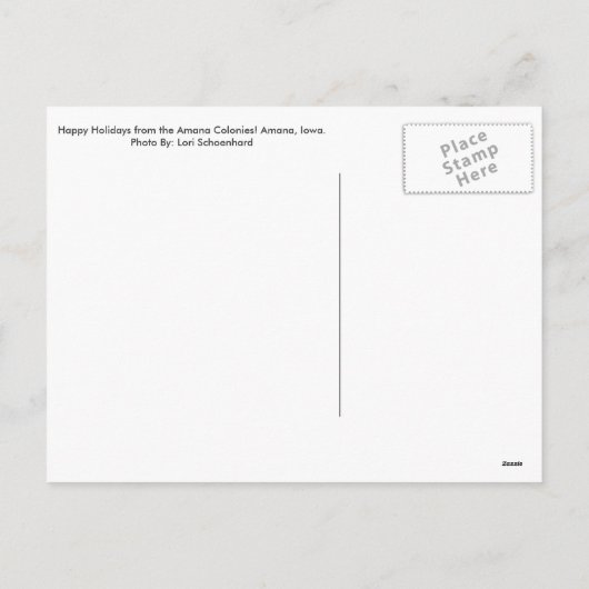 アマナ・コロニーのポストカードからのハッピーホリデー シーズンポストカード (裏面)