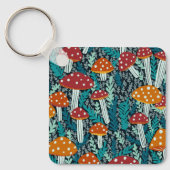 アマニタマジカルマッシュルームおもしろい菌カスタマイズIT キーホルダー (正面)