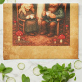 アマニタマッシュルームと格言 キッチンタオル (折り畳み)