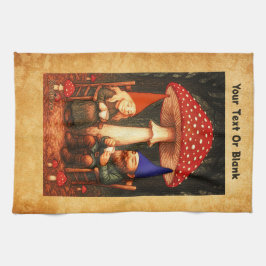 アマニタマッシュルームと格言 キッチンタオル