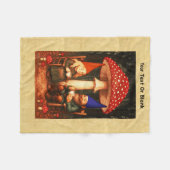 アマニタマッシュルームと格言 フリースブランケット (正面(横))