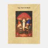 アマニタマッシュルームと格言 フリースブランケット (正面)