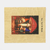 アマニタマッシュルームと格言 フリースブランケット (正面(横))