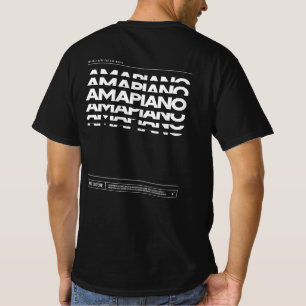 アマピアノダンスカルチャーDJレイビングTシャツダーク Tシャツ