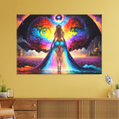 アマヤの皮質旅行の芸術 キャンバスプリント (インサイチュ (リビング))