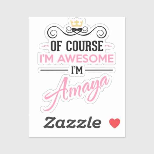 アマヤもちろん私の名素晴らし前だ シール (シート)