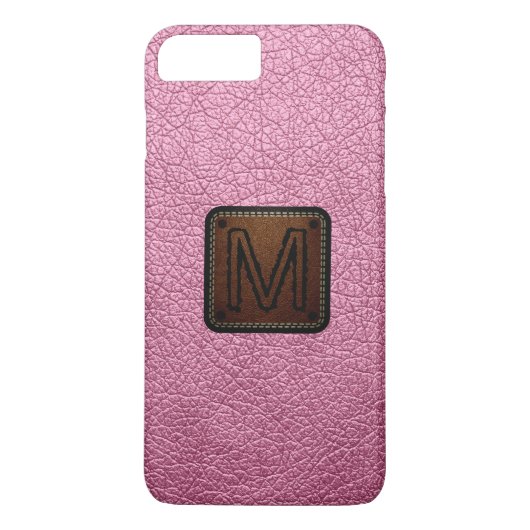 アマランスピンクレザールックモノグラム Case-Mate iPhoneケース (裏面)