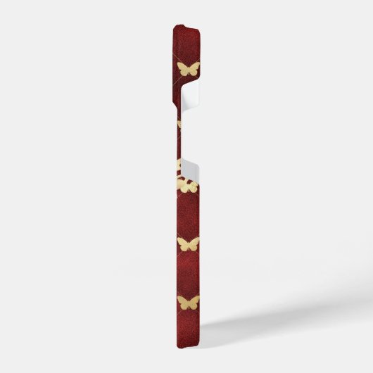 アマランスベルベットゴールデン蝶iPhone 14ケース iPhoneケース (左側面)