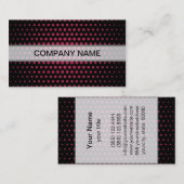 アマランス深いパープルテクノドットモダンブラック 名刺 (正面/裏面)