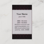 アマランス深いパープルテクノドットモダンブラック 名刺 (裏面)