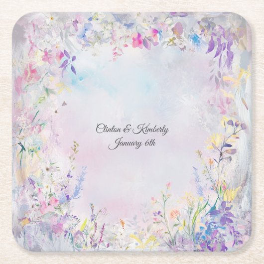 アマラ カスタマイズ可能 スクエア ペーパーコースター (正面)