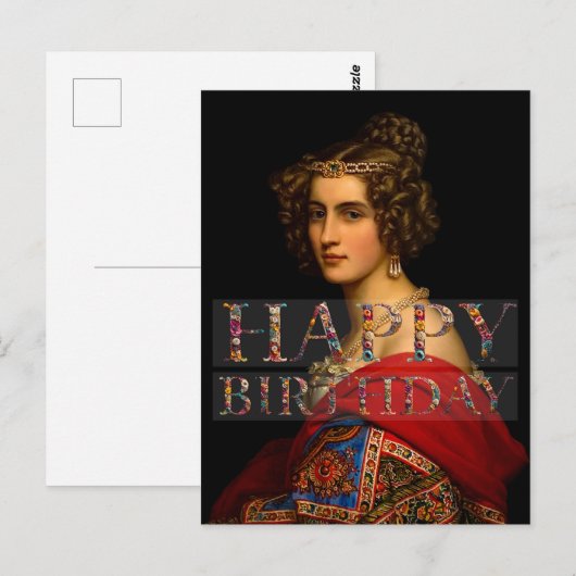 アマリア・フォン・シンティング 誕生日おめでとう ポストカード (正面/裏面)