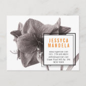 アマリモダンリフラワーオレンジビジネスカードマーニュ ポストカード (正面)