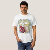 アマリリスとキリスト教の十字架 Tシャツ (正面フル)