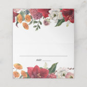 アマリリスと菊の植物学結婚の プレイスカード (外部開封)