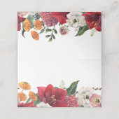 アマリリスと菊の植物学結婚の プレイスカード (外部開封)