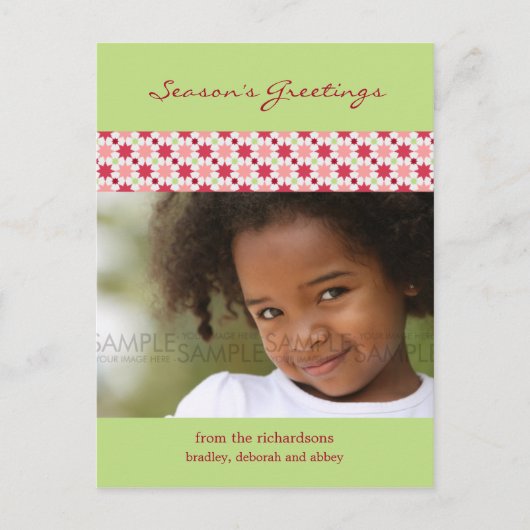 アマリリスの星:: クリスマスの写真の郵便はがき シーズンポストカード (正面)