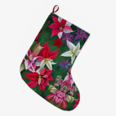 アマリリスの花と松 ラージクリスマスストッキング (正面 (吊り時))