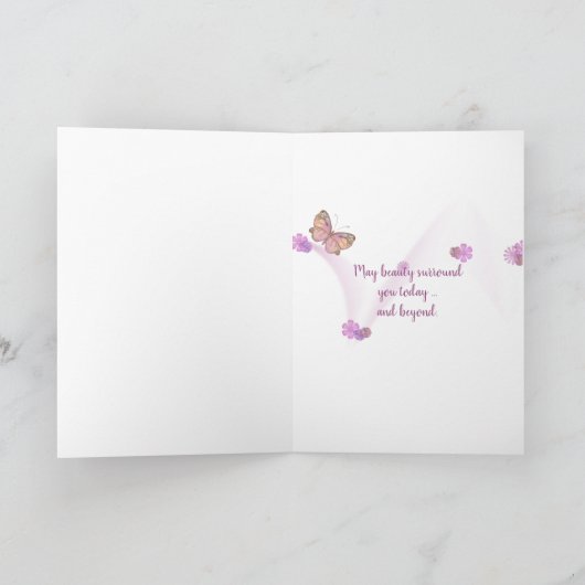 アマリリスの誕生日のマクロ カード (内部)