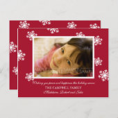 アマリリスの雪片:: クリスマスの写真の郵便はがき シーズンポストカード (正面/裏面)