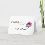 アマリリスアンドポインセティアレッドホリデーフラワーズ シーズンカード (裏面)