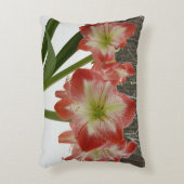 アマリリスインスノーレッドホリデーウィンターフローラ アクセントクッション (正面(垂直))