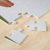 アマリリスインスノーレッドホリデーウィンターフローラ ジグソーパズル (側面)