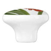 アマリリスインスノーレッドホリデーウィンターフローラ セラミックノブ (側面)