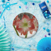 アマリリスインスノーレッドホリデーウィンターフローラ ペーパープレート (パーティー)