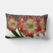 アマリリスインスノーレッドホリデーウィンターフローラ ランバークッション (裏面)