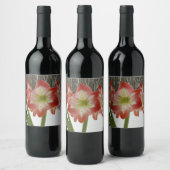 アマリリスインスノーレッドホリデーウィンターフローラ ワインラベル (ボトル)