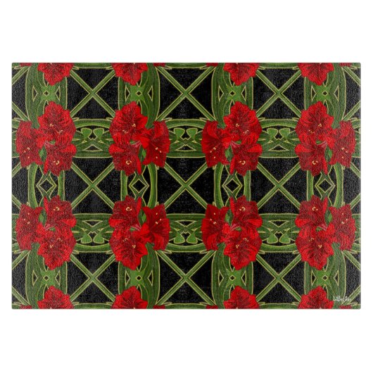 アマリリスガーデンクリスマス カッティングボード (正面)